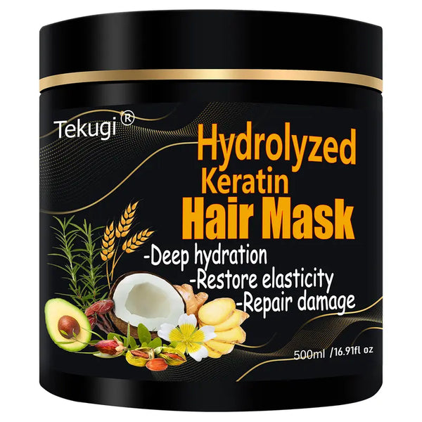 TEKUGI Pure Plant Hair Mask Hydrolyzed Keratin Hair Mask Deep Moisture Restore Elasticity Deep Conditioner for Dry Damaged Hair Coarse Hair Oily and Damaged Hair Haircare Hairmask Keratin Mask Comfort Moisturize Hairmask Haircare Mask