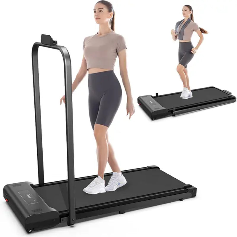 [Fahuac] 2 in 1 Folding Treadmill, 265LBS under Desk Treadmill for Home/Office, 2.5HP Treadmills with Remote Control, LED Display