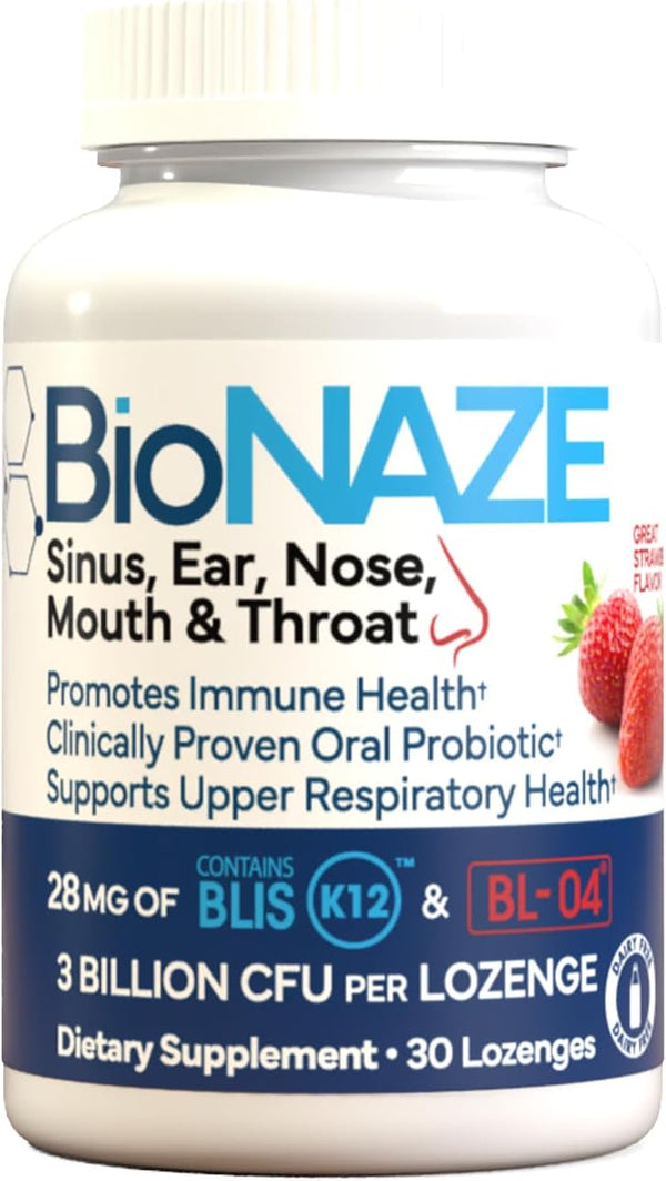 Oral Probiotic K12 for Sinus, Tonsil Stones, Bad Breath, Post Nasal Drip, Throat, Mouth, Teeth & Digestion - Improve Oral & Upper Respiratory Health W/Clinically Proven BLIS K12 & BL-04 30 Ct