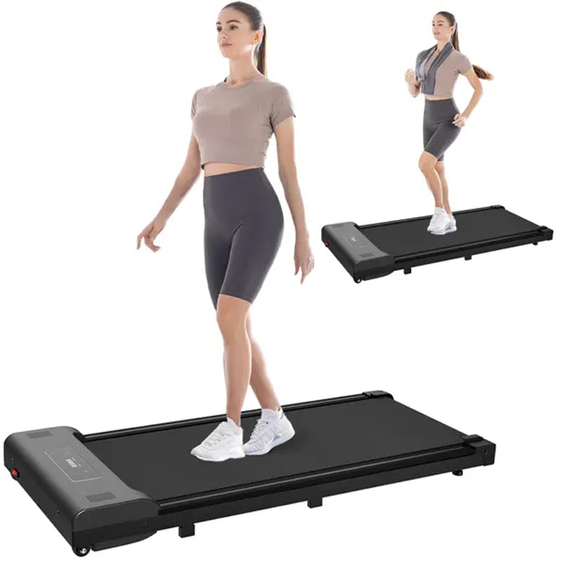 [Fahuac] 2 in 1 Folding Treadmill, 265LBS under Desk Treadmill for Home/Office, 2.5HP Treadmills with Remote Control, LED Display